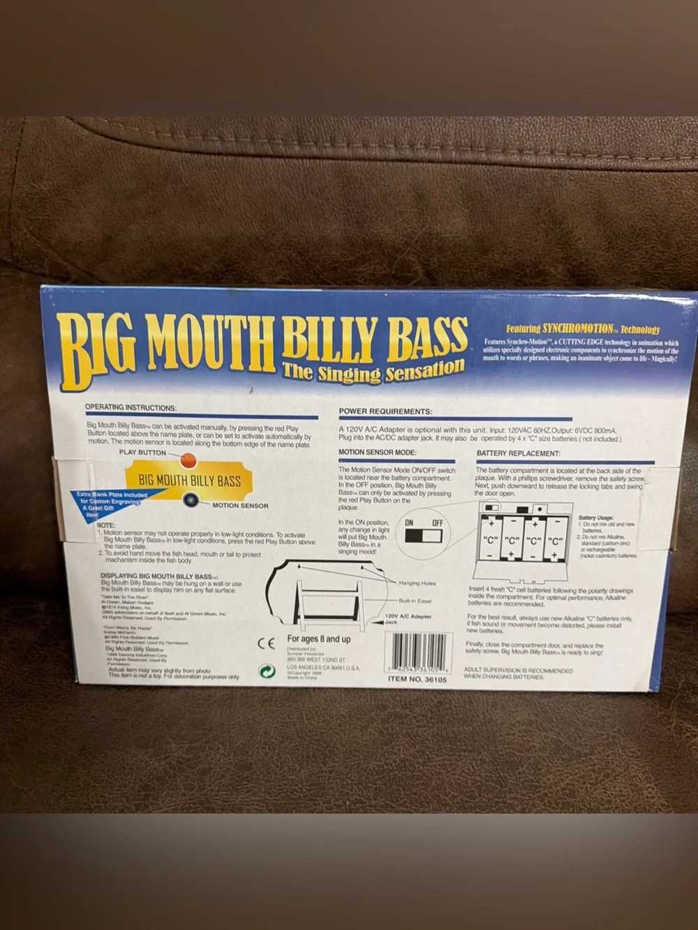 NEW vintage In original box. Big Mouth Billy Bass